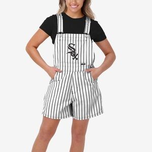 NWT Chicago White Sox Womens Pinstripe Bib Shortalls